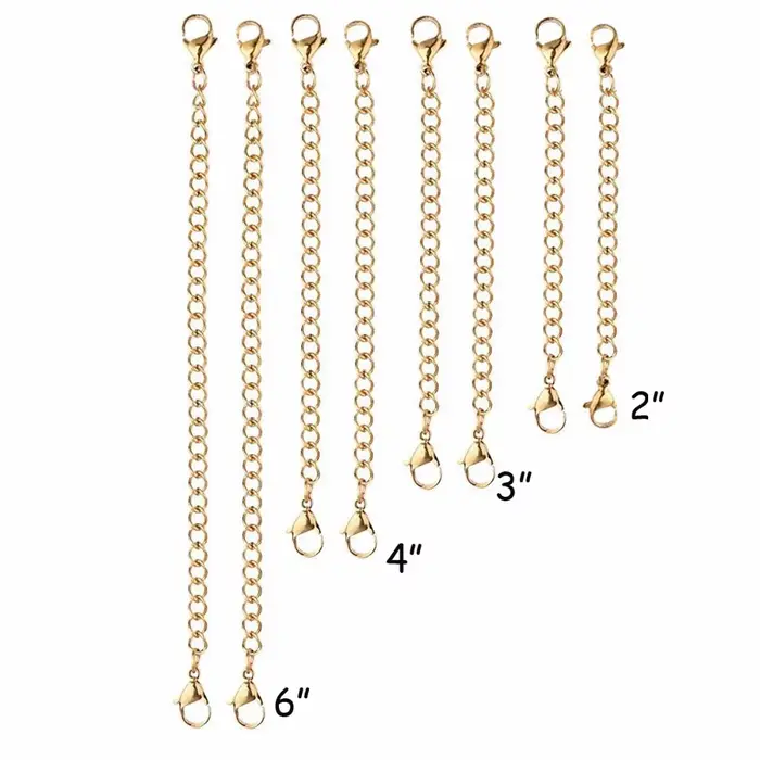 Extensions de chaîne en acier inoxydable 316L pour bracelets et colliers ajustables pour homme et femme occasions spéciales création de bijoux ajustement facile et durabilité