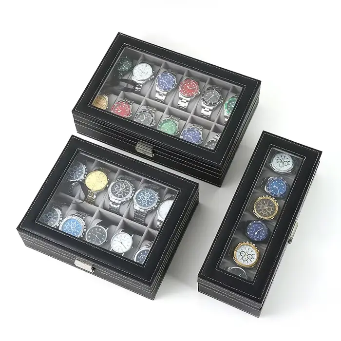 Boîte à Montres Antique en Cuir PU pour Hommes et Femmes, Boîtes de Rangement Multicolores, Idéales pour Collectionner et Décorer Occasions Spéciales
