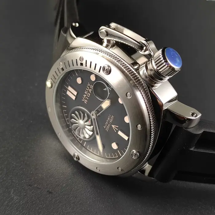 Montre militaire Vakuy automatique pour hommes, 44mm, Nautical Long March Commemorative, résistante à l'eau, avec mouvement Sea-Gull ST25, calendrier complet, super lumineuse