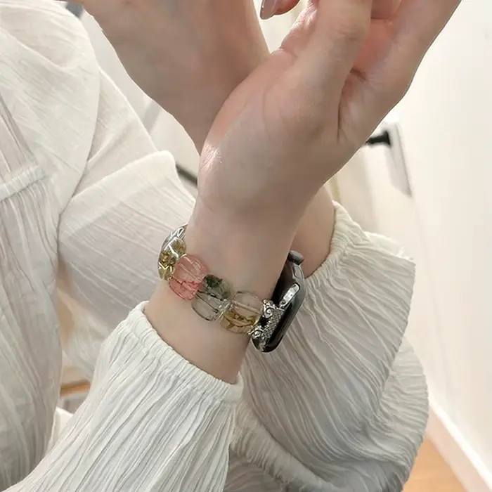 Bracelet en pierre naturelle pour Apple Watch série 11 10 9 8 7 6 SE UItra iWatch 49/46/45/44/42/41/40/38mm