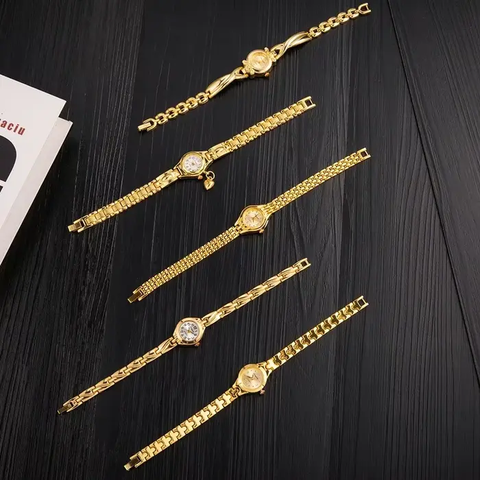 Luxe or femmes Bracelet montres mode filles analogique Quartz montre-Bracelet rétro élégant dames horloge cadeau relogio feminino