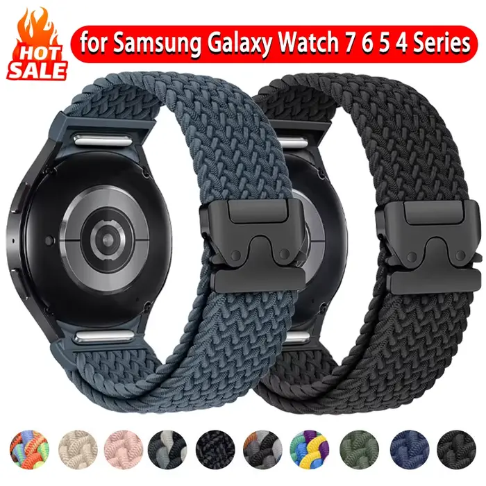 Bracelet de Parachute pour Samsung Galaxy Watch 7 6 5 4 FE 40mm 44mm/5 Pro 45mm
