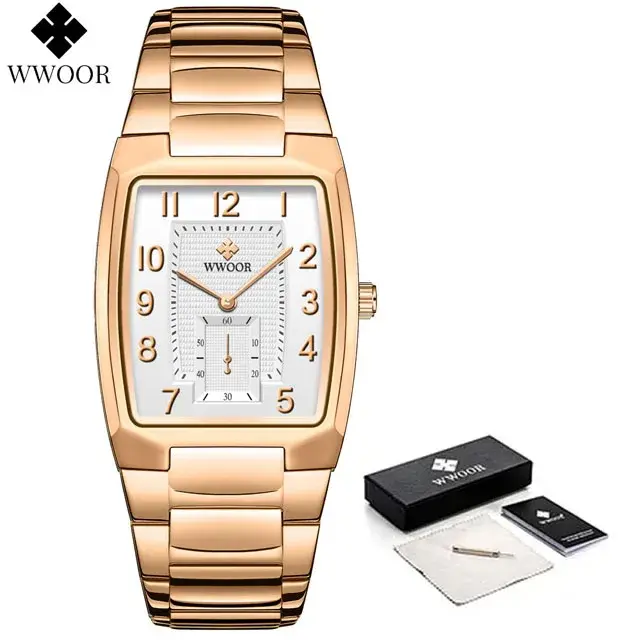 Montre à quartz en acier inoxydable étanche pour femme