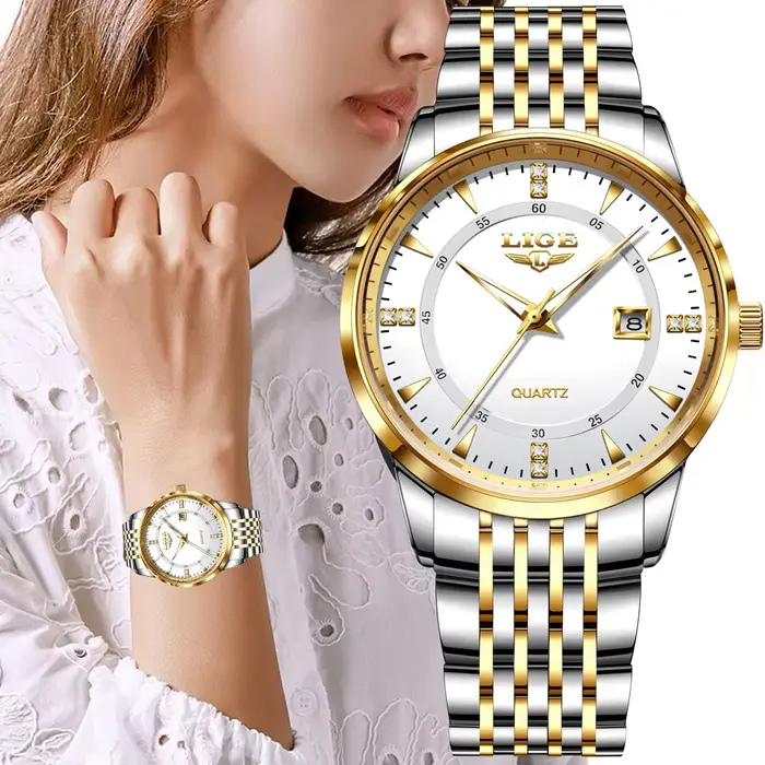 Montre-bracelet à quartz étanche pour femme