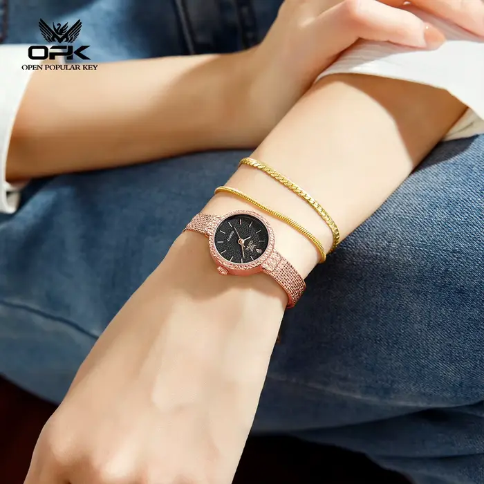 Montre OPK élégante et légère style japonais pour femmes occasions quotidiennes quartz résistante à l'eau
