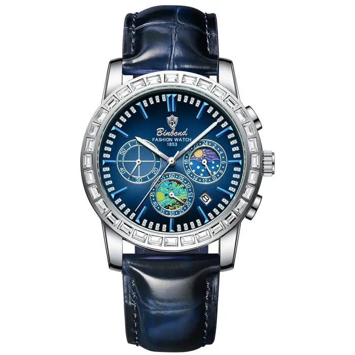 Montres à quartz chronographe BINBOND pour hommes