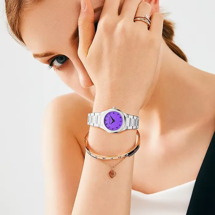 Montre-bracelet GORMANWATCH en acier inoxydable avec mouvement quartz japonais pour femmes, résistante à l'eau, idéale pour les occasions spéciales et les cadeaux d'anniversaire