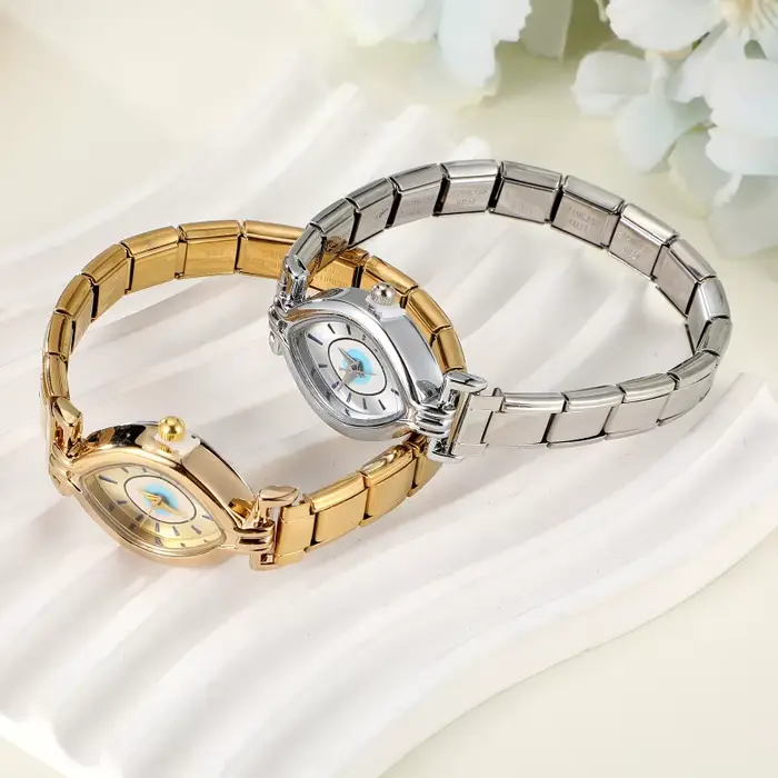 Montre carrée en acier inoxydable pour hommes et femmes