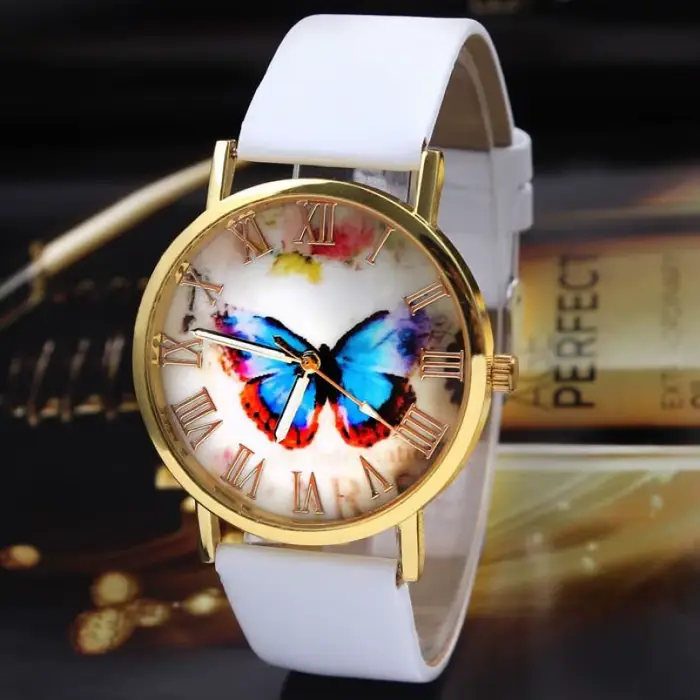 Hodinky – montre-bracelet en cuir pour femmes