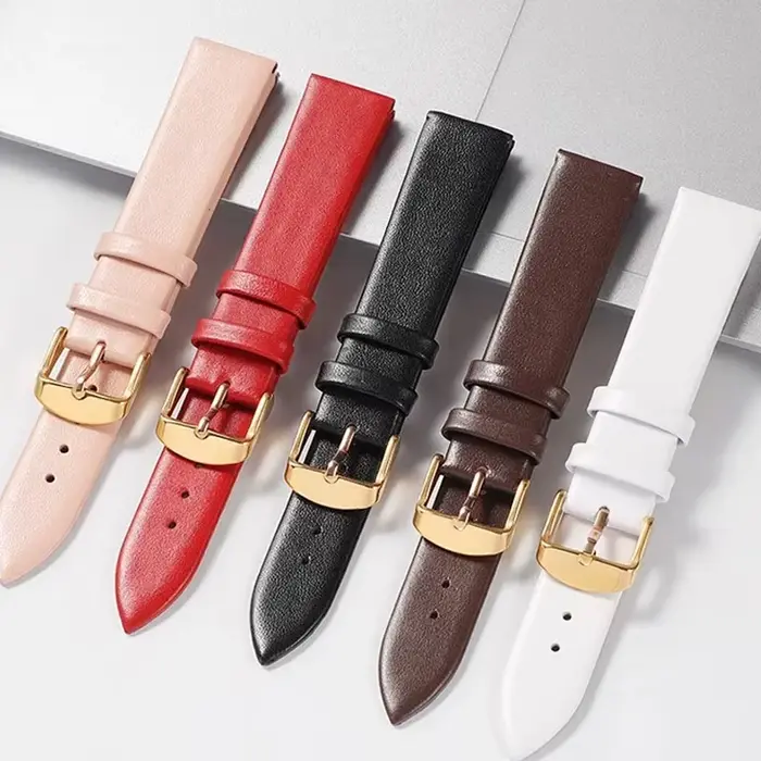 Bracelet de montre en cuir véritable pour montres traditionnelles compatibles avec diverses tailles et couleurs élégantes pour femmes et hommes occasions spéciales