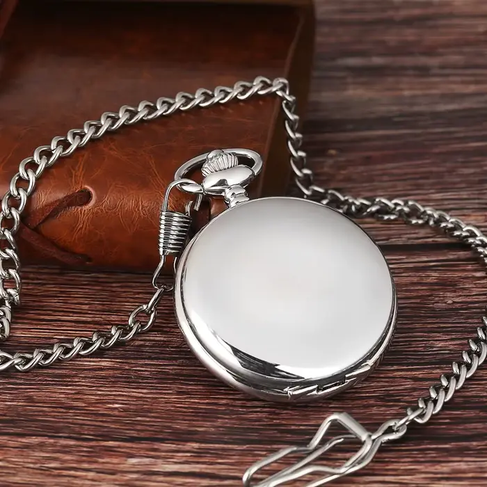 Nouvelle montre de poche vintage noire et dorée brillante