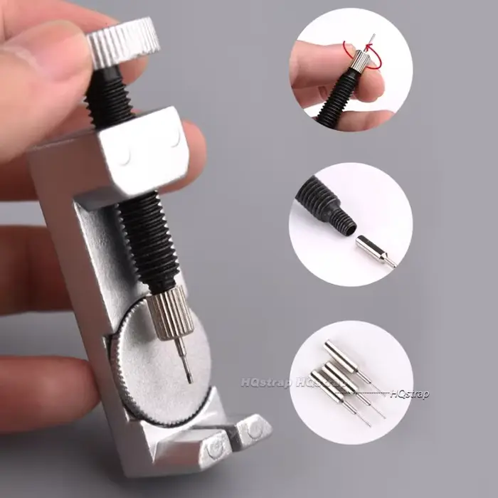 Kit d'outils de réparation pour montres HQstrap ajusteur de broches extracteur de maillons bracelet barrettes à ressort horlogers professionnel outil réparation montre