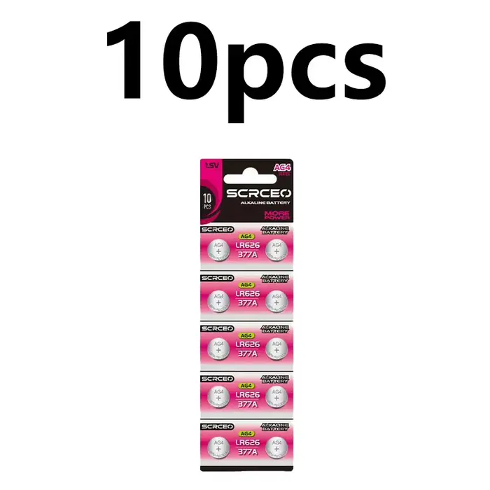 Piles bouton SR626SW AG4 LR626 SR626 626SW 377A V377 1.5V pour mini lampe torche, jouet, thermomètre