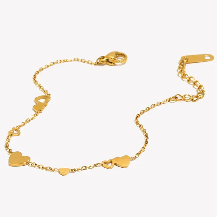 E.B.belle – Bracelet cœur lisse de Style minimaliste