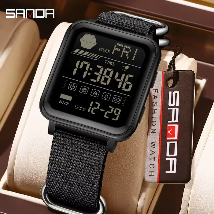SANDA – montre numérique militaire LED pour hommes