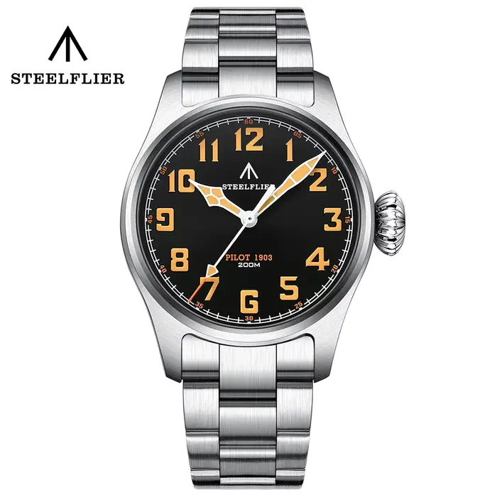 STEELFLIER officiel SF740V nouvelle montre-bracelet à Quartz Super C3 lumineux 200M étanche VH31 mouvement muet homme mode montre d'affaires