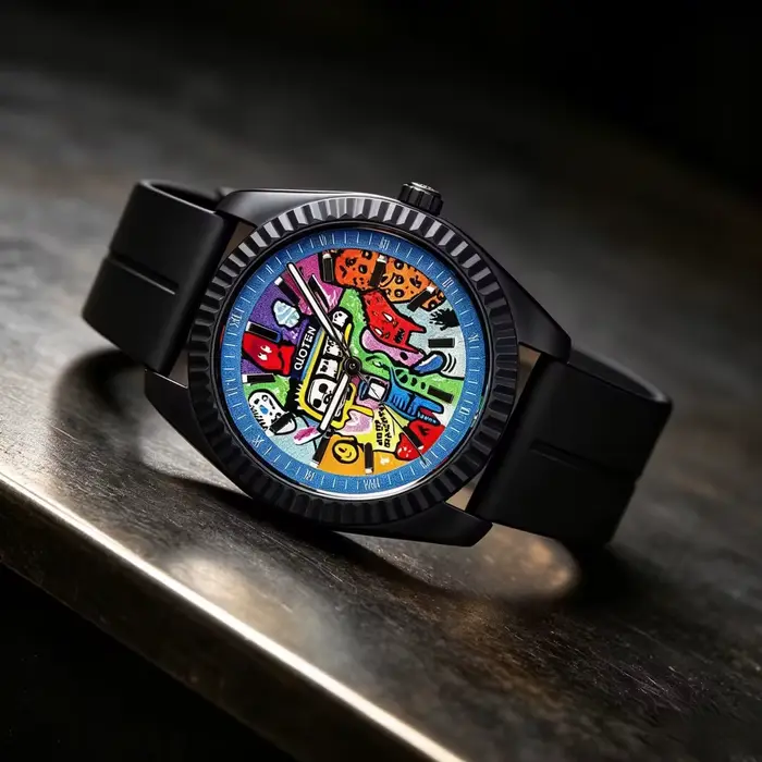 Montre homme à quartz style urbain rétro abstrait certifiée CE pour hommes occasions spéciales