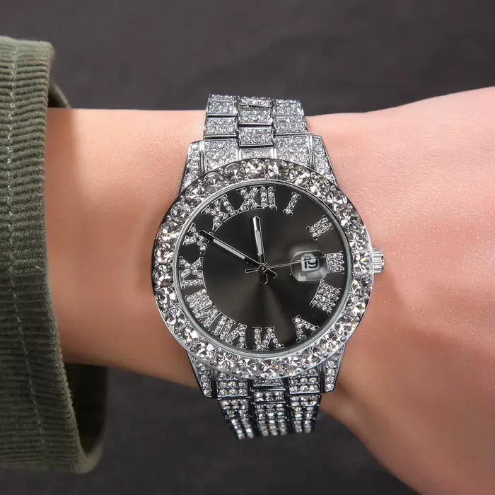THE BLING KING-Montre à quartz étanche pour homme