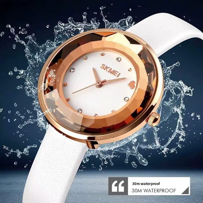 Nouvelle montre à quartz pour femme 2025 : cadran floral 3D
