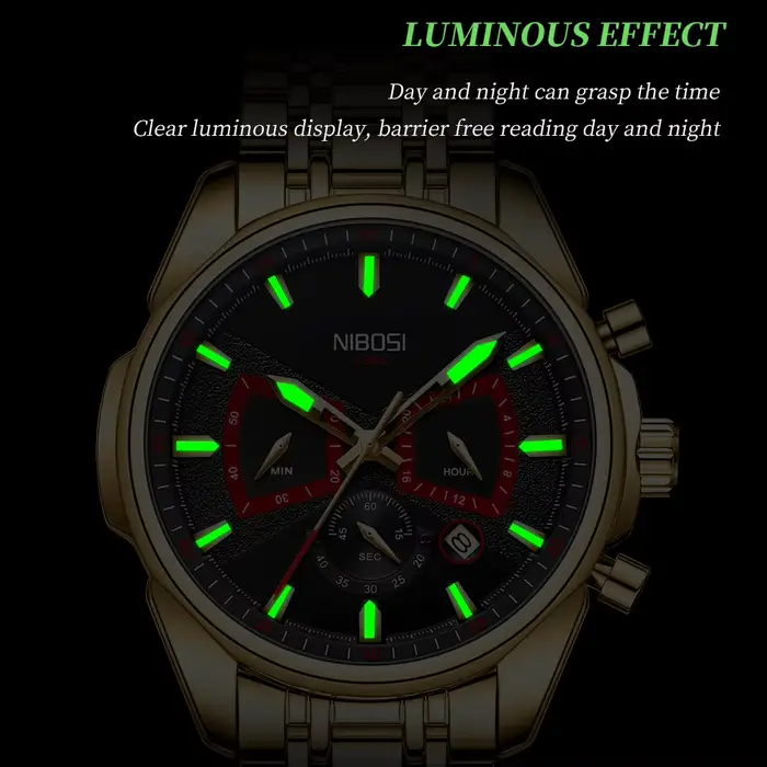 NIBOSI marque hommes montres