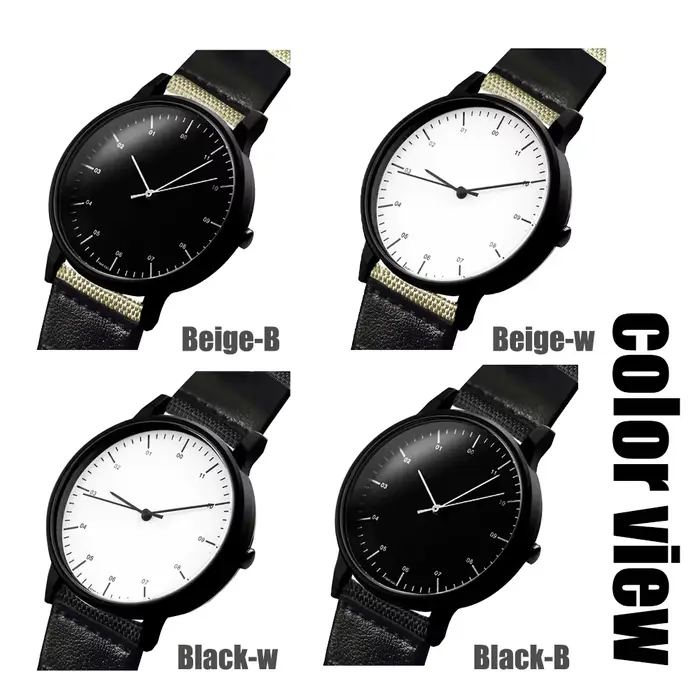 Montre à quartz dans le sens antihoraire