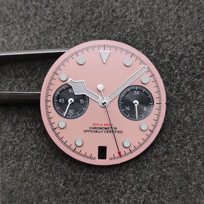 Cadrans de montre Excellent 29.5mm VK64 cadran blanc noir rose bleu ciel vert lumineux ajustement