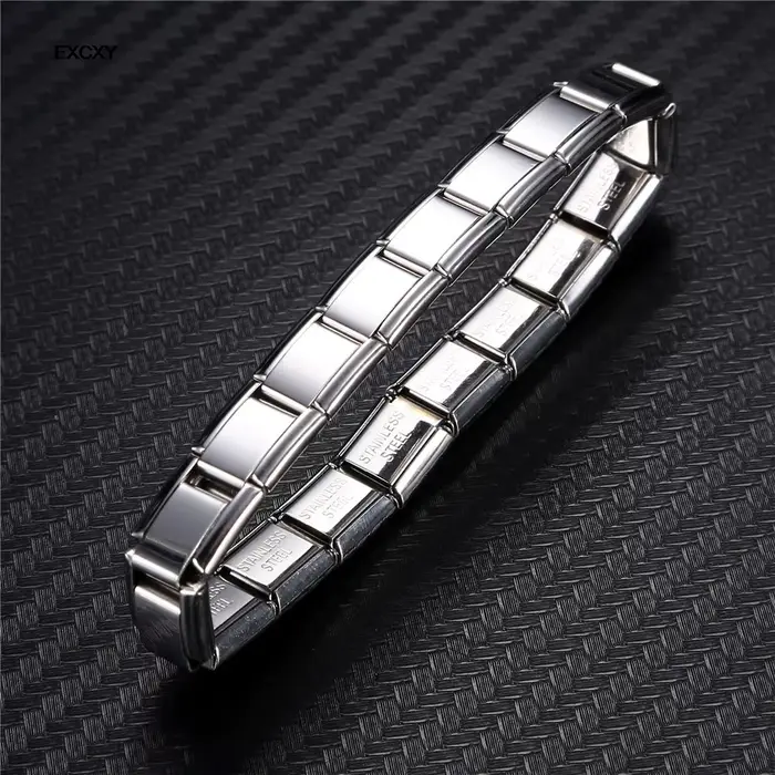 Bracelets en acier inoxydable de 9 mm de large