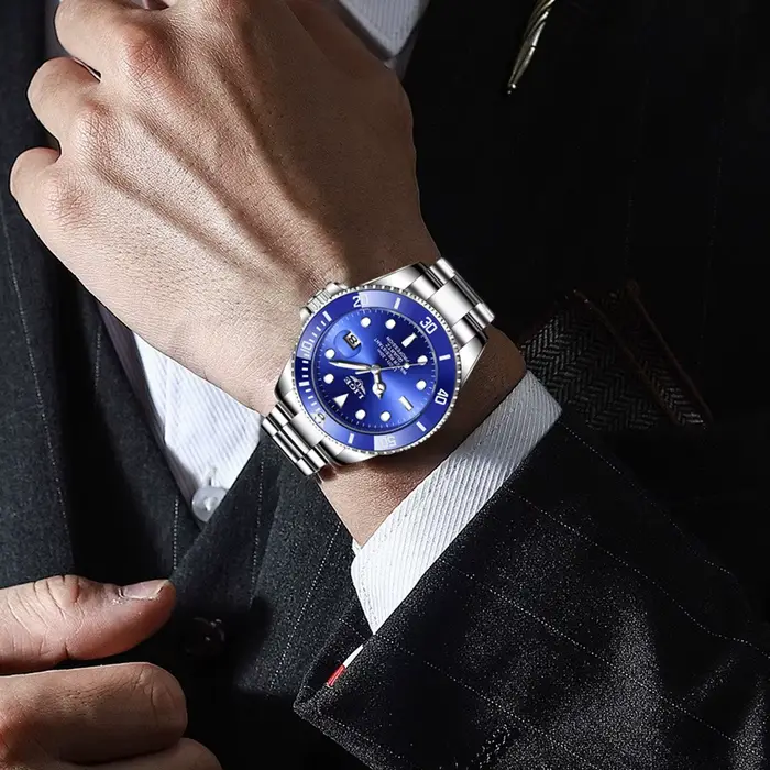 Montre homme LIGE, design original, mode, classique, luxe, cadran simple, style business, décontract