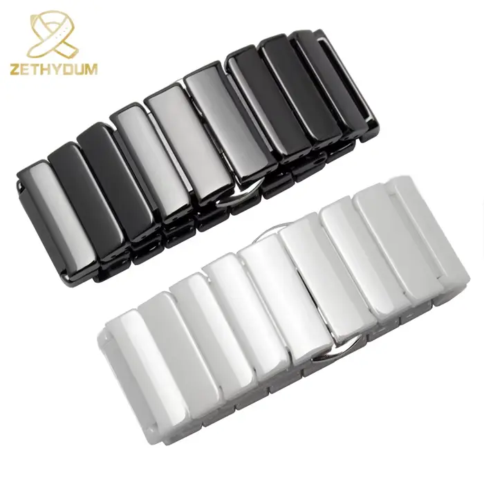 Bracelet de montre en céramique robuste et élégant pour homme et femme, parfait pour toutes les occasions et cadeaux spéciaux