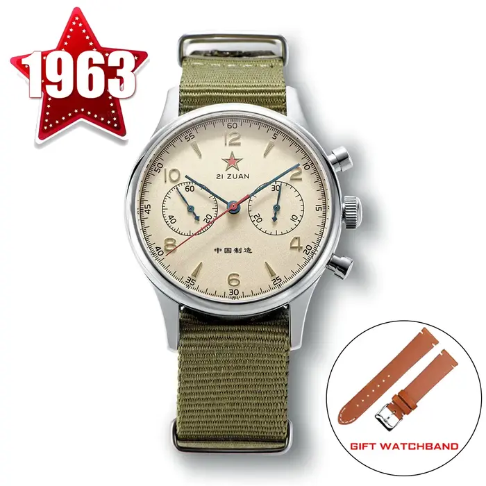 1963 Polit chronographe montre pour hommes avec mouette ST1901 mouvement Original Air Force 38mm montres mécaniques Reloj Homber