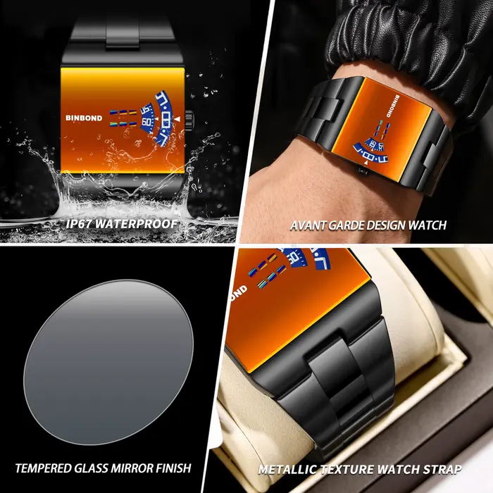 Montres à quartz originales et précises BINBOND pour hommes