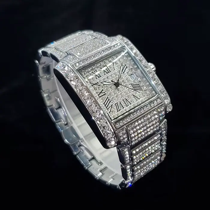 Montre en diamant de luxe pour hommes