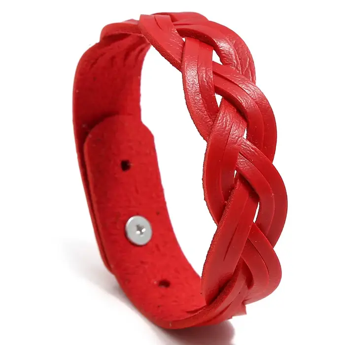 Bracelet en cuir réglable pour hommes et femmes