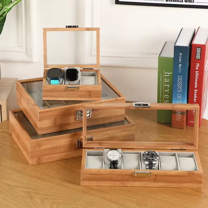 Boîte de rangement de montre en bois antique à offrir pour collectionneurs montres et amoureux de design pour bureaux et intérieurs