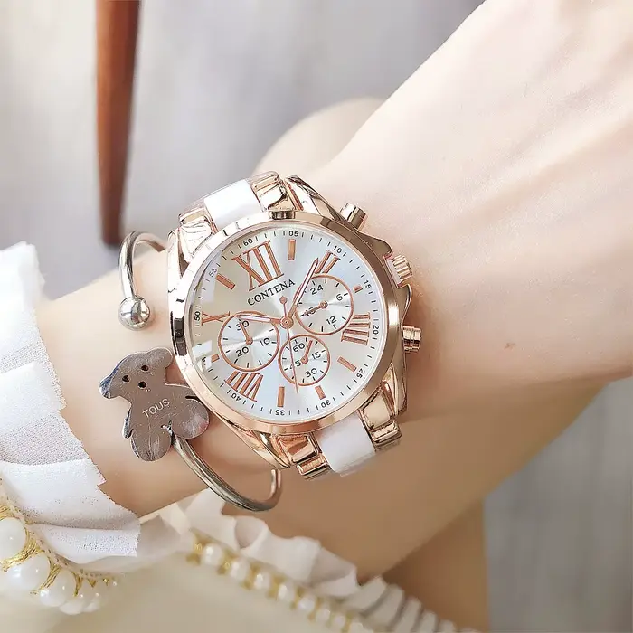 Montres de marque supérieure pour femmes, Bracelets de luxe en acier inoxydable, à Quartz, mode élég