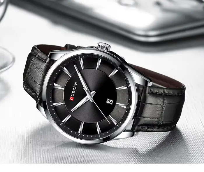 CURREN nouvelles montres à Quartz pour hommes bracelet en cuir