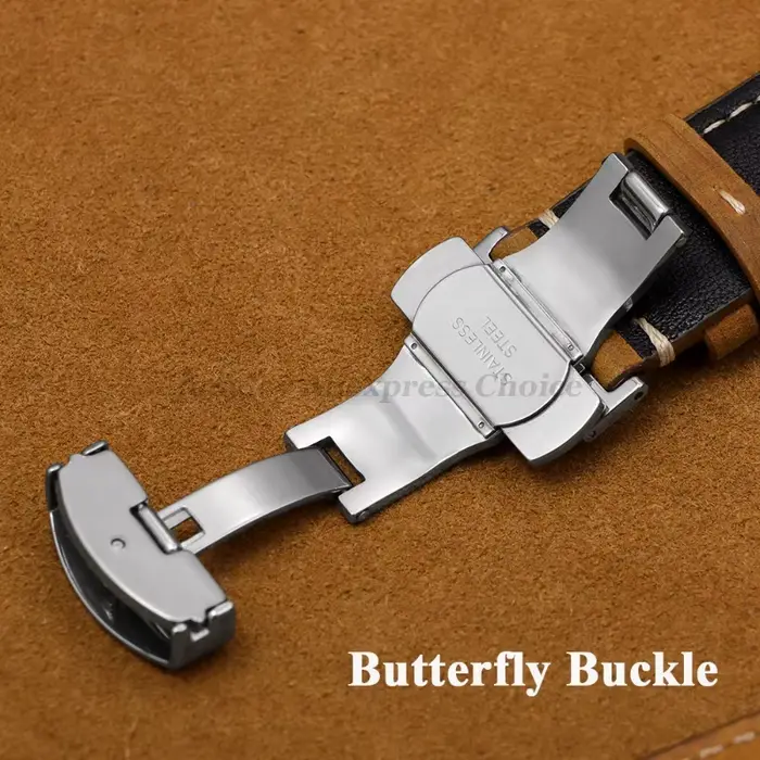 Bracelet de montre en cuir de veau véritable pour Seiko