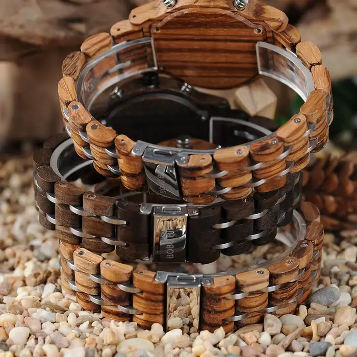 BOBO BIRD-Montre-bracelet en bois et métal pour femme