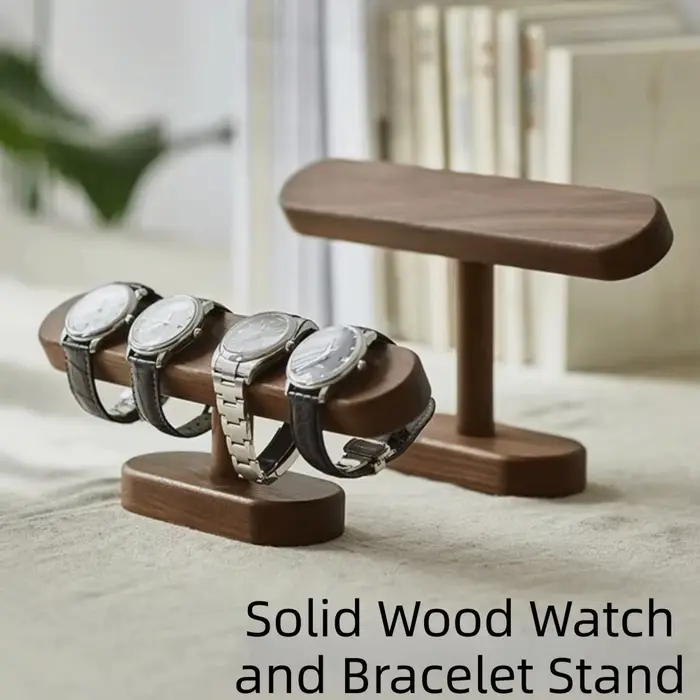 Support de montre en bois noyer multifonctionnel design rétro pour collection de montres à exposer occasions spéciales décoration maison