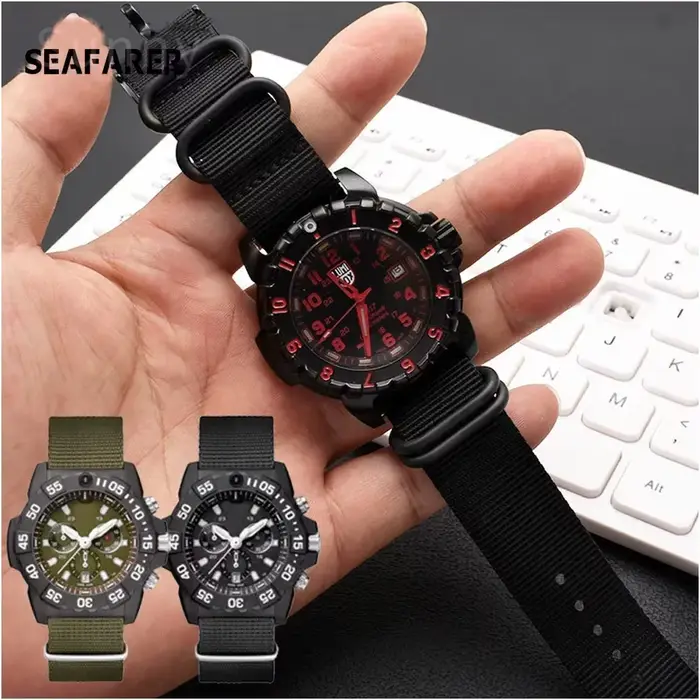 Bracelet de montre en nylon perlon pour homme résistant à l'eau compatible avec Shoox 3051 et 3150 pour activités sportives et occasions spéciales