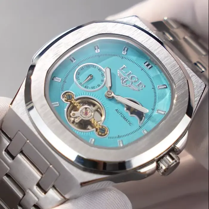 Montres LIGE 2026 pour Hommes Style Luxe Mouvement Automatique à Remontage Manuel Étanche Fonctions Tourbillon et Chronographe Occasions Spéciales