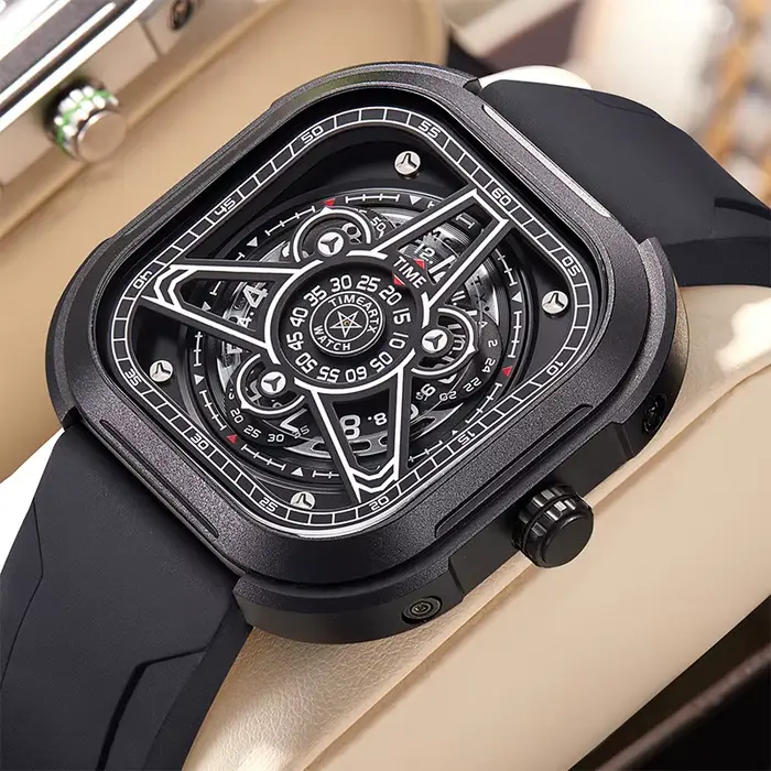 Montre carrée de luxe TIMEARTX 2026 pour hommes
