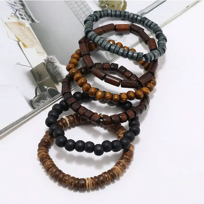 Wodeen – Bracelet tressé en cuir pour hommes
