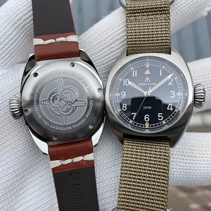 STEELFLIER montre-bracelet de plongée VH31 mouvement silencieux cristal saphir Super lumineux 20Bar étanche luxe