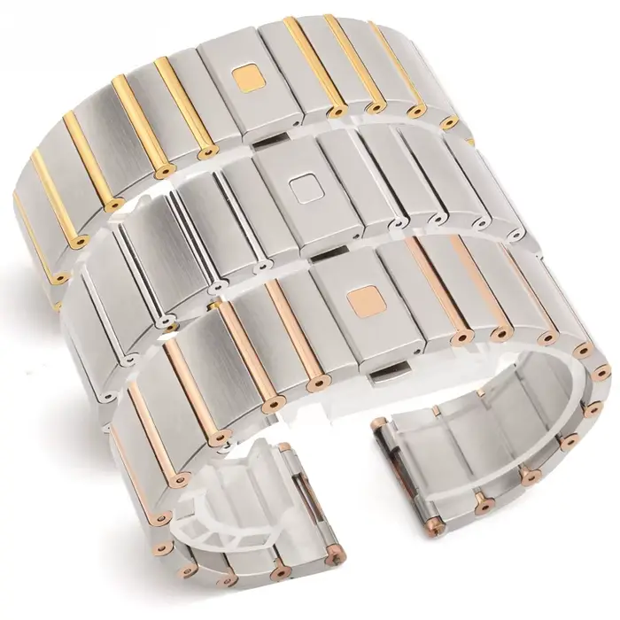 Bracelet de montre en acier inoxydable pour hommes et femmes