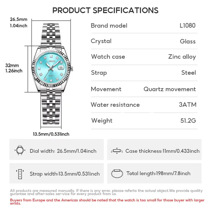 LIEBIG Top Marque De Luxe Élégant Quartz Montres De Mode Automatique