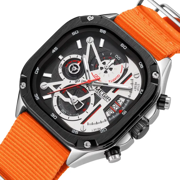 Montre à quartz noire MEGIR 2217