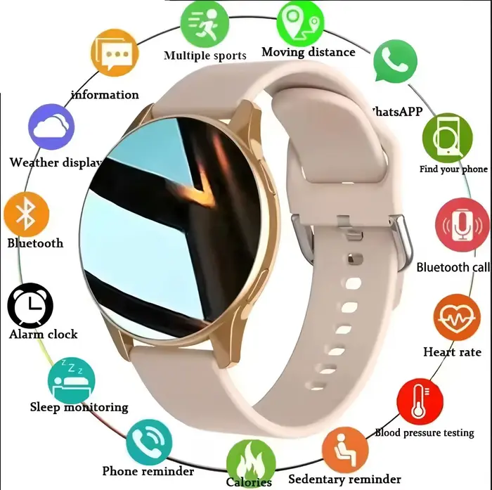 Montre Intelligente Ola Esporte Avec Surveillance de Fréquence Cardiaque Bracelet en Gel de Silice Compatible avec Android et iOS Pour Hommes et Femmes Occasions Spéciales Sportives et Voyage