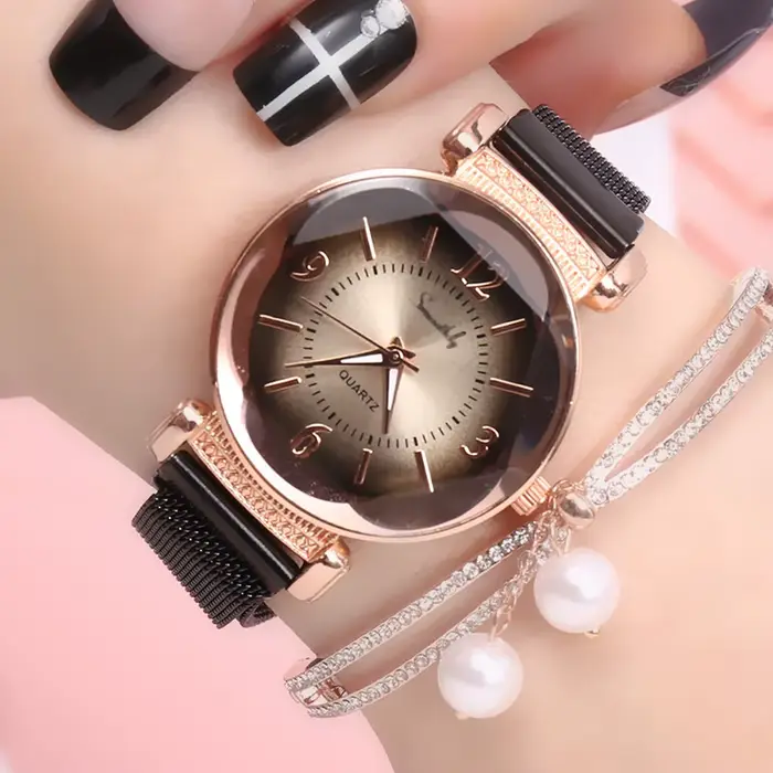 Nouvelle montre Milan sauvage pour femmes avec affichage analogique-digital et boucle ardillon ajustable pour occasions spéciales