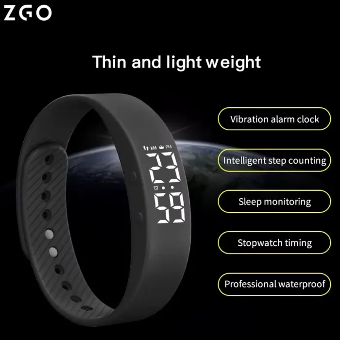 Montre multifonctionnelle ZGO résistante à l'eau avec chronomètre pour hommes femmes et enfants pour entraînement sportif et vie quotidienne